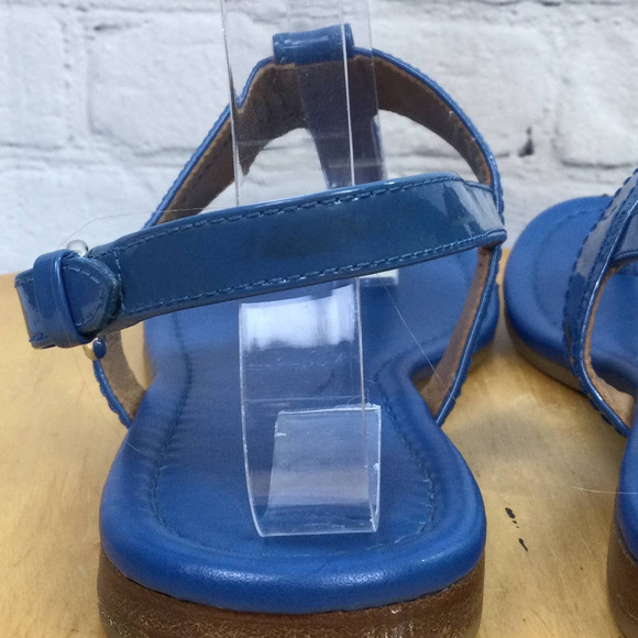 Coach Cassidy Women's Patent Leather T-Strap Buckle Open Toe Blue Sandal 7B - Picture 8 of 12